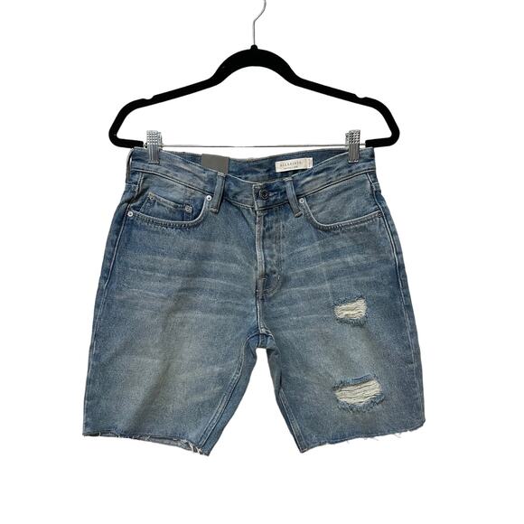 AllSaints Switch Ripped Damaged Cutoff Denim Shorts‎ Size 30 - Picture 8 of 9